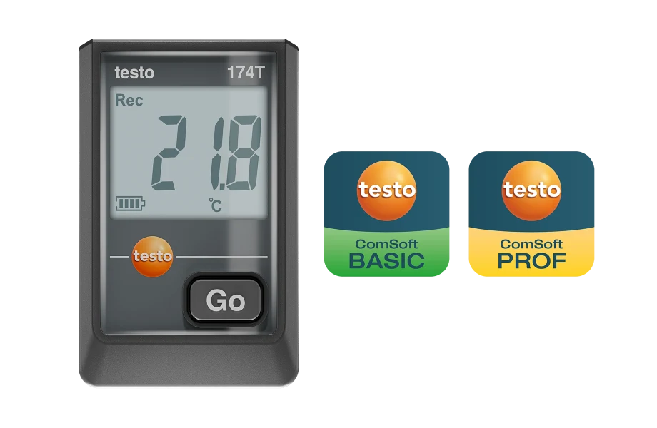 testo 174 T - Mini-Temperatur-Datenlogger mit USB-C und PC-Software