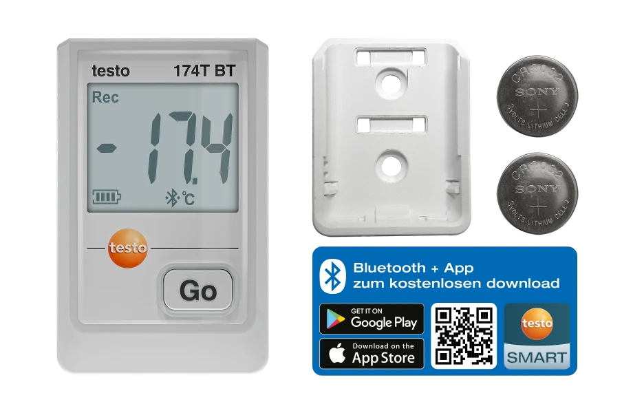 testo 174 T BT - Mini-Temperatur-Datenlogger mit Bluetooth® und App-Anbindung