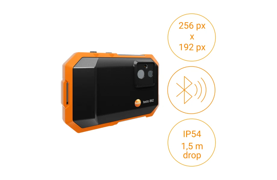 testo 862-2 Elektroset - Wärmebildkamera (256 x 192 Pixel und Stromzange