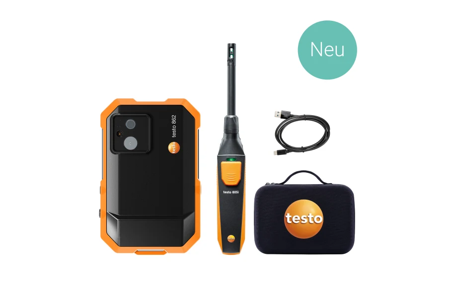 testo 862-2 Schimmel-Set - Wärmebildkamera (256 x 192 Pixel) und Thermohygrometer