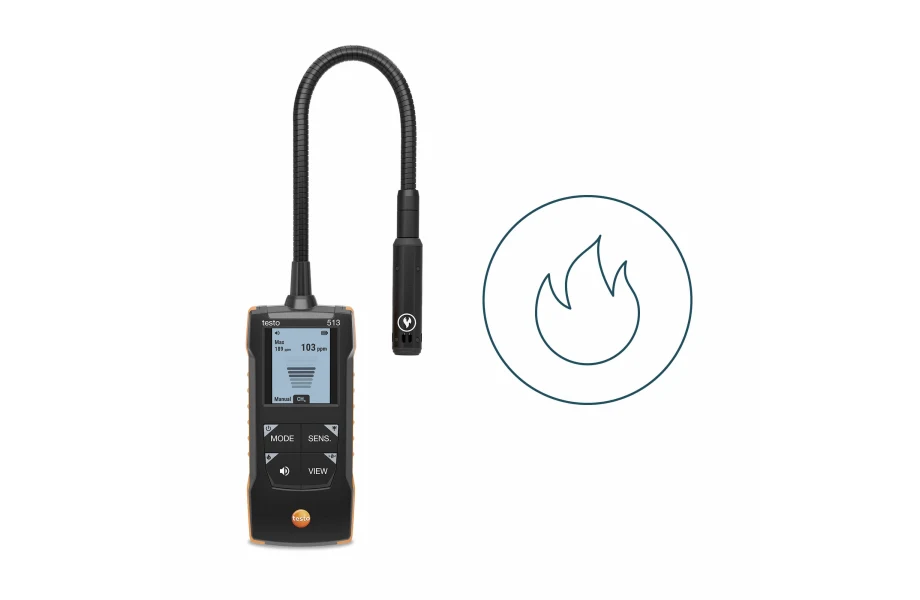 testo 513 - Gaslecksuchgerät mit flexiblem Messfühler