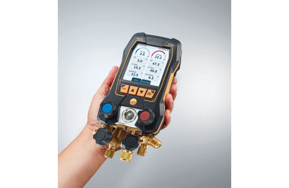 testo 558s Smart Vakuum Set mit Füllschläuchen - Smarte digitale Monteurhilfe mit kabellosen Temperatur- und Vakuum-Sonden und 4er-Füllschlauchsatz