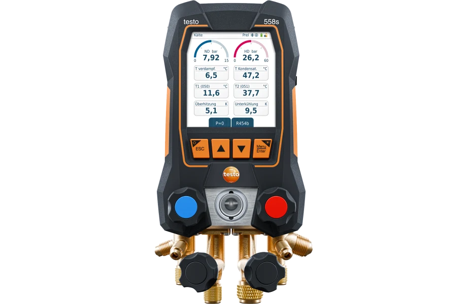 testo 558s Smart Vakuum Set mit Füllschläuchen - Smarte digitale Monteurhilfe mit kabellosen Temperatur- und Vakuum-Sonden und 4er-Füllschlauchsatz