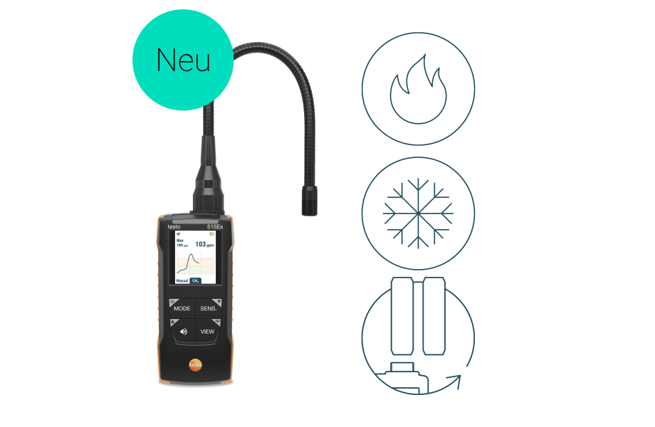 testo 515 Ex - Kombi-Leckagedetektor – Gas und Kältemittel